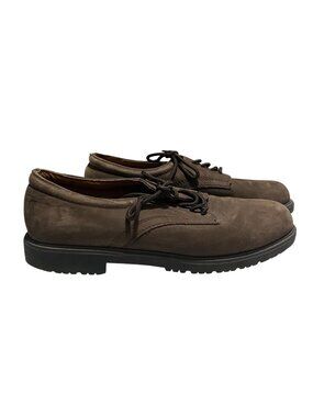 Claybrooke Mens Suede Leather Lace Up Shoes Brown Size 10 M